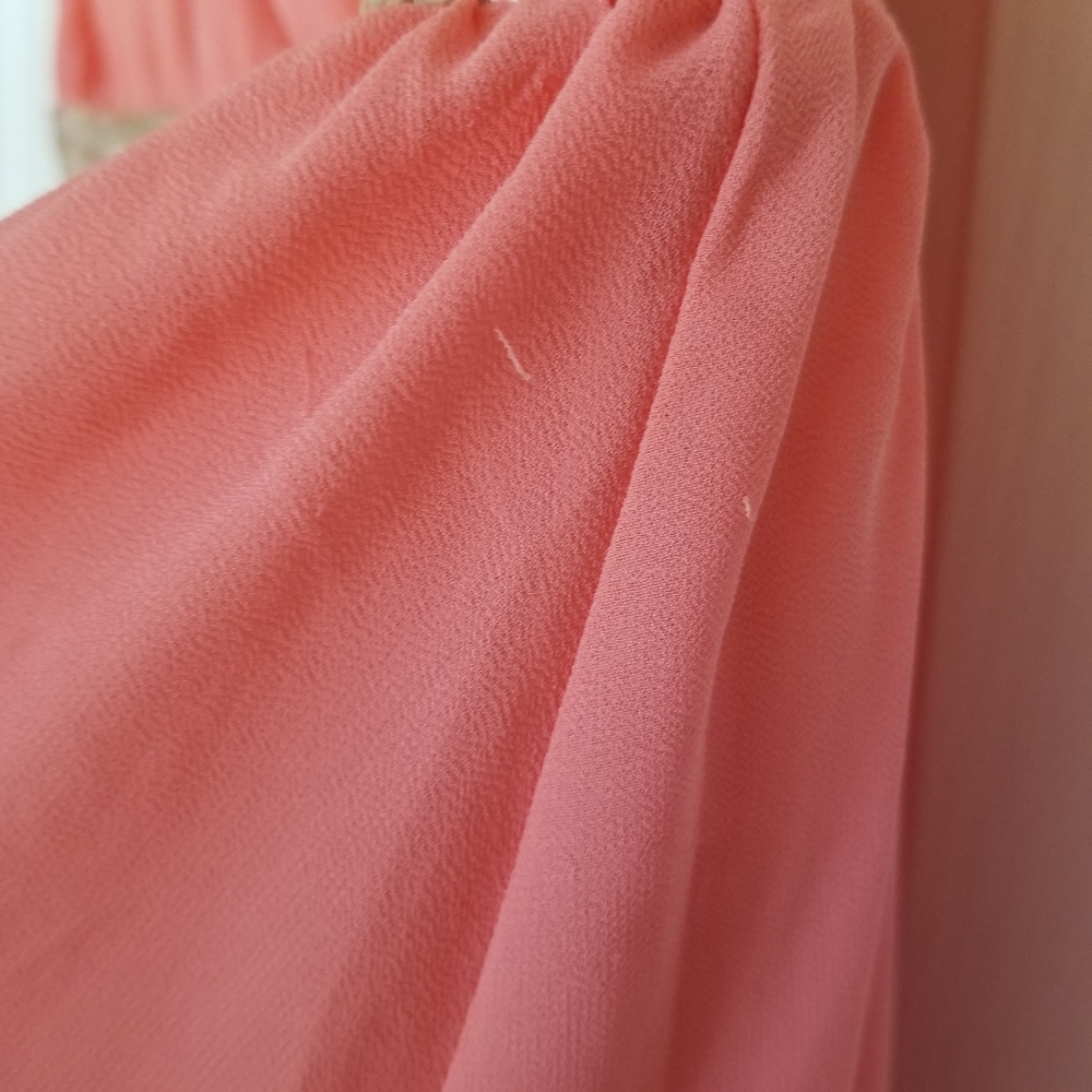 Miami brand Chiffon Fit and Flare Prom Dress with sequins at waist Medium - Picture 6 of 6